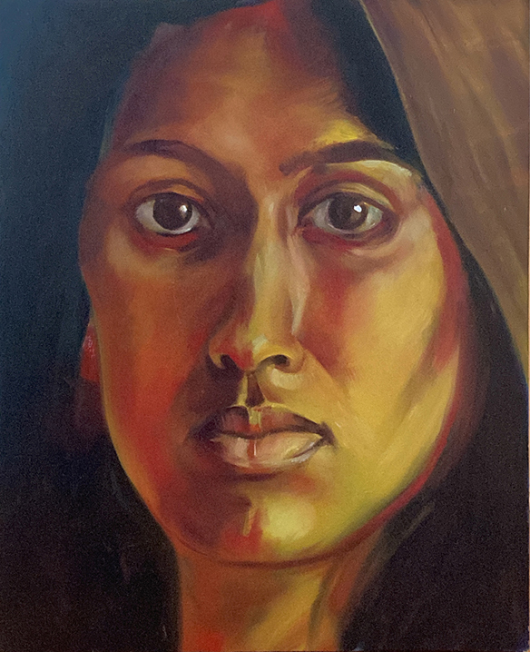 Portrait of Christy oil on panel