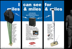 Argon tradeshow display from 3 lightweight rollup banners