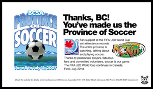 BC Soccer Association, MC2 Communications