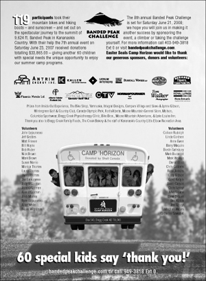 Banded Peak Challenge Easter Seals Alberta Pro-bono